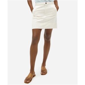 Everlane The Canvas Stamp Mini Skirt Off White Ivory Short Size 4